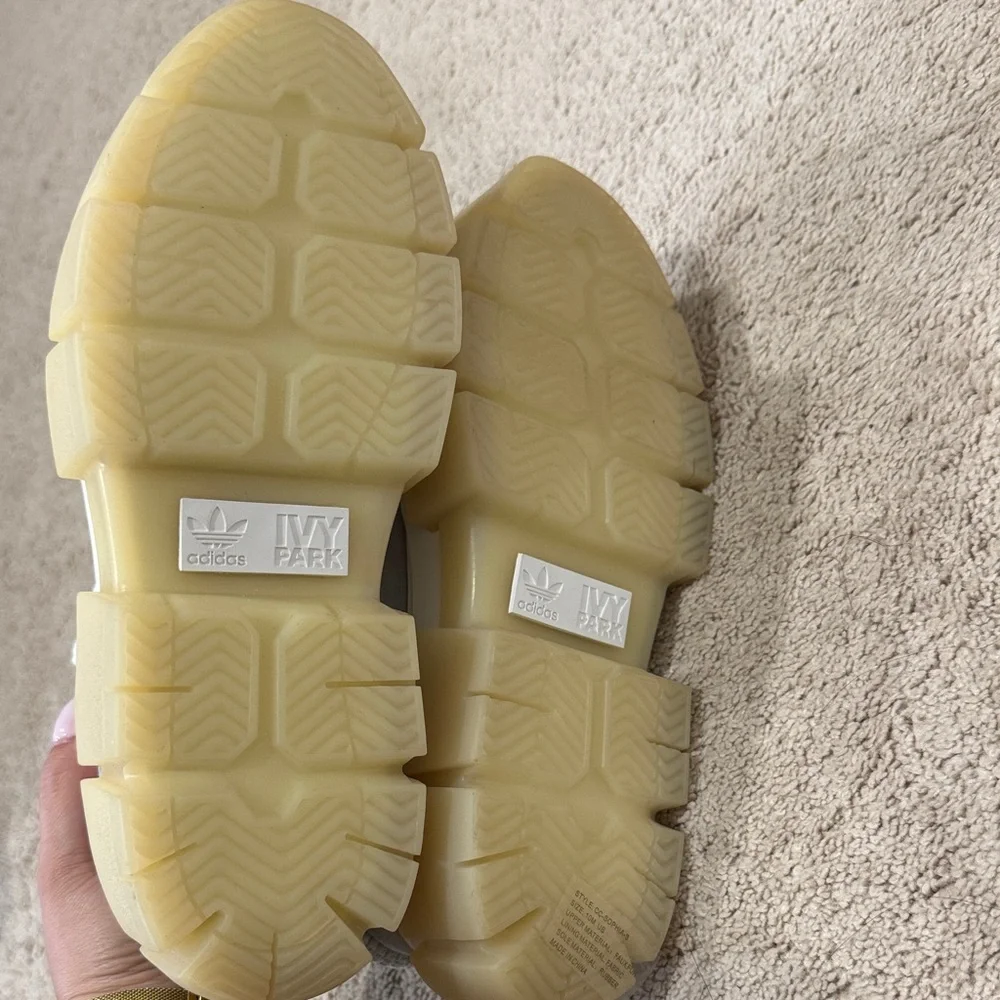 IVY PARK Chunky Platform Low-Top Sneakers in White, Light Gray & Navy